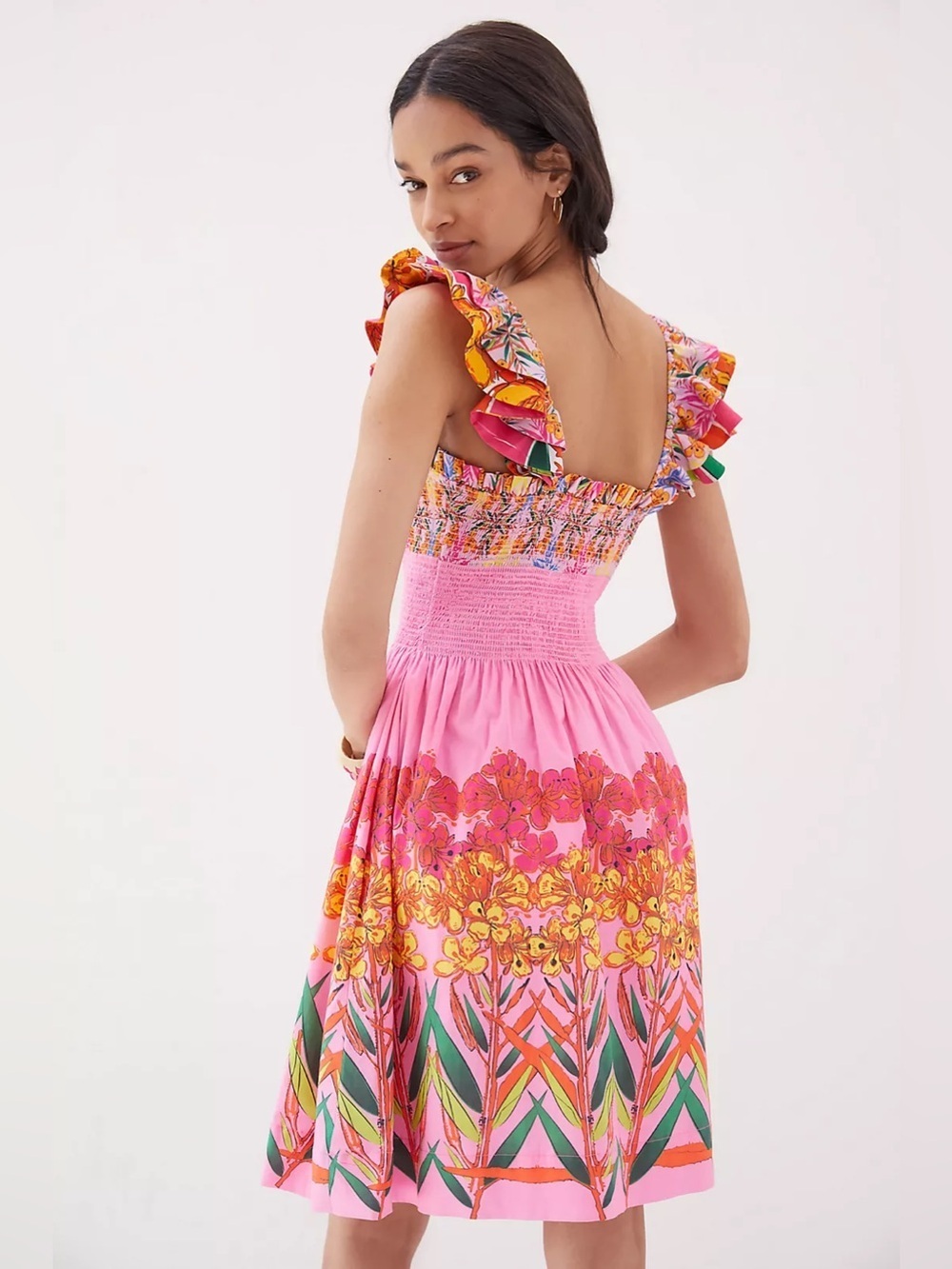 ROOPA PEMMARAJU 100% Cotton Tropical Lightweight Sun Dress Size XL VGUC